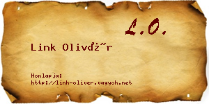 Link Olivér névjegykártya